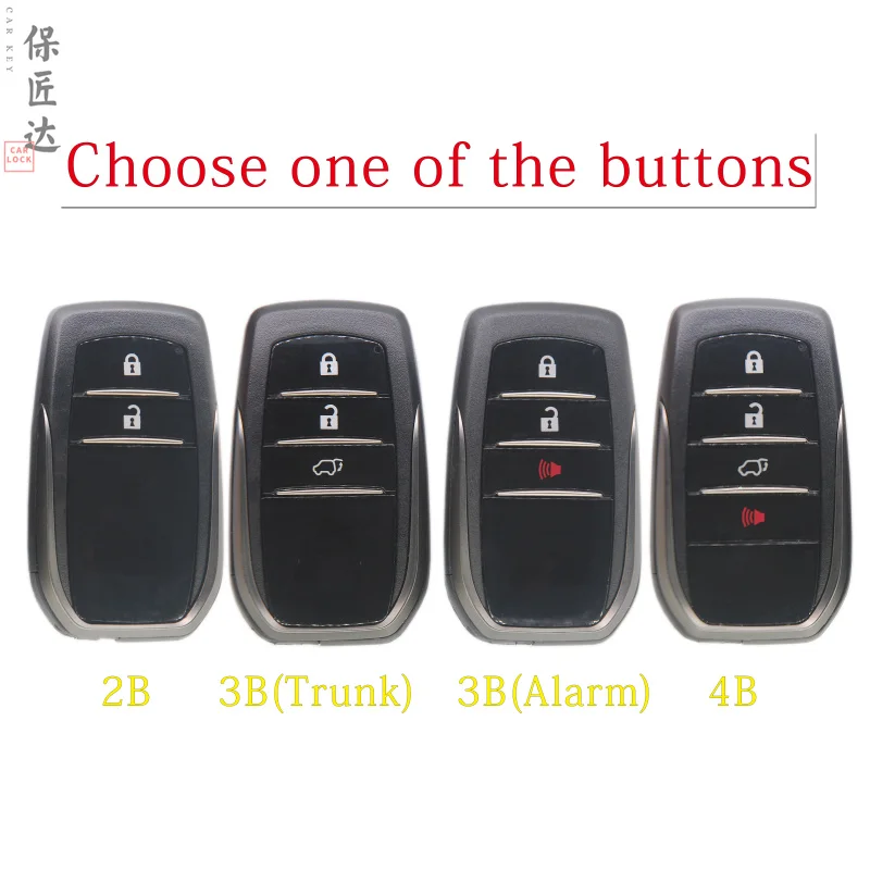 BaoJiangDd Card  Car Key Shell Fob For Toyota HILUX INNOVA FORTUNER SW4  RAV4 LandCruiser Car Key Remote Shell With toy40 blade