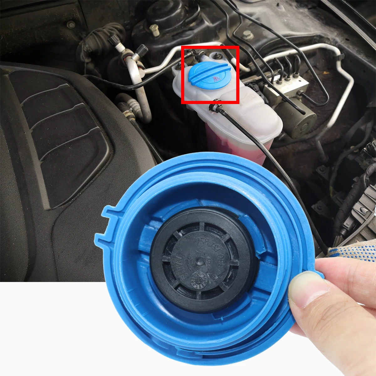 

Expansion Tank Cap for Audi A3 8P/8V/8L Engine Coolant Recovery Lid Seal Header Overflow Bottle Reservoir Radiator Cover Repair