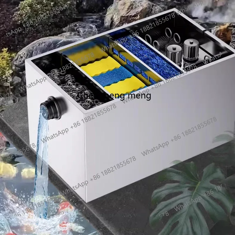 الفولاذ المقاوم للصدأ بركة السمك تصفية نظام تداول المياه الخارجية في الهواء الطلق بركة أسماك كوي #1