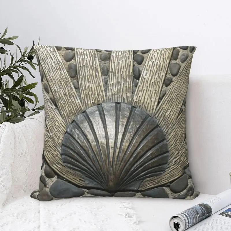 

Custom Nordic Scallop Shell Camino Sofa Cushion Cover Polyester Throw Pillow Case