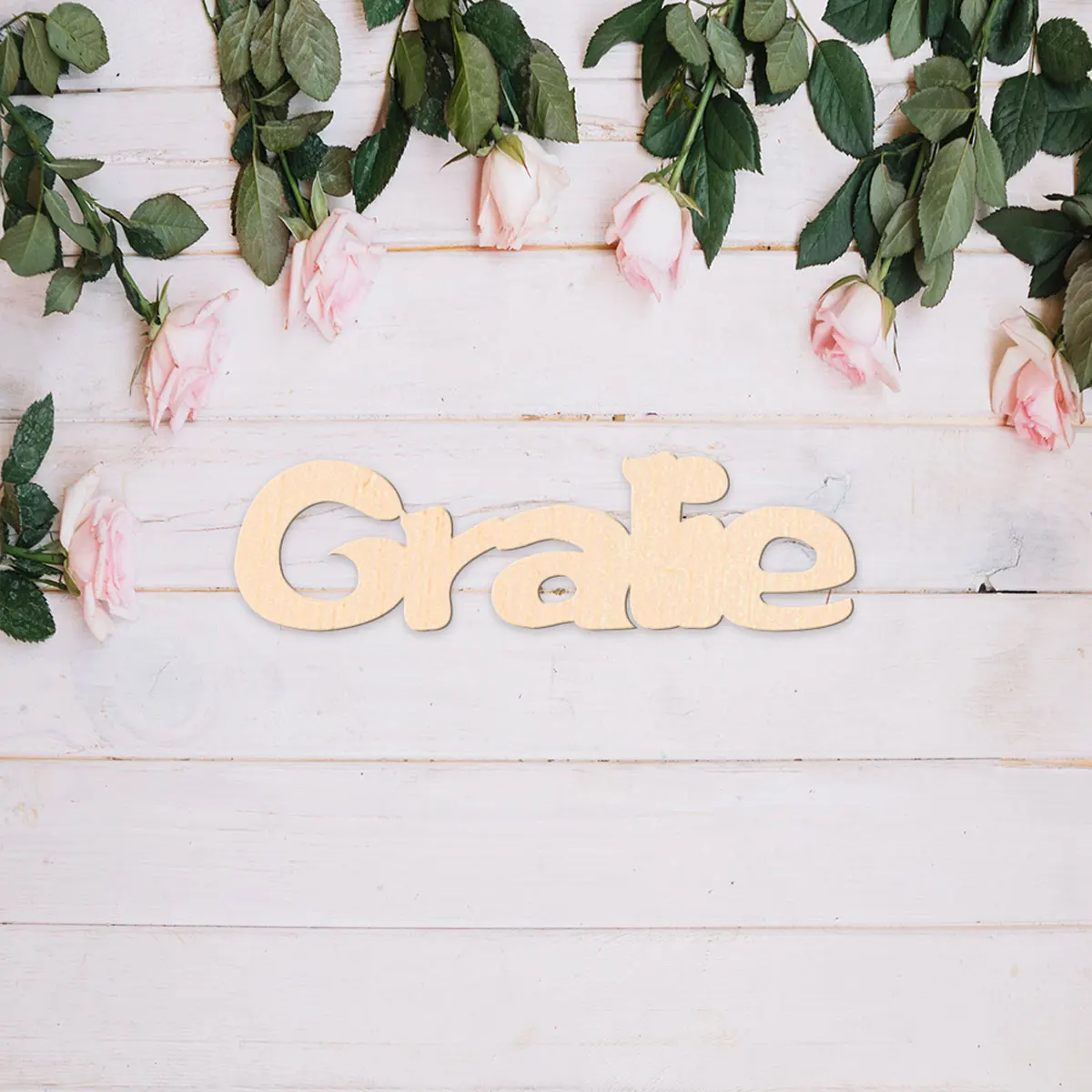 

1 pc charming nice Laser-Cut Sign Wooden Sign Personalized TextHandcrafted with Elegant Cursive Lettering