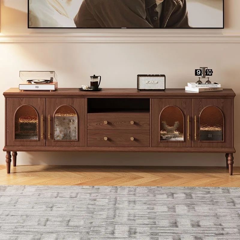 

# Solid Wood Modern TV Cabinet American Light Luxury Minimalist Living Room Apartment Bedroom Storage Cabinet Combination