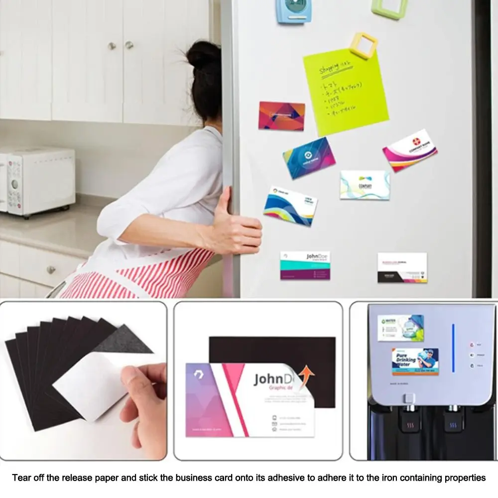 20/50Pcs 50x25mm Magnetic Stickers Soft Magnetic DIY Flexible Magnetic Sheets Refrigerator Magnet Backing