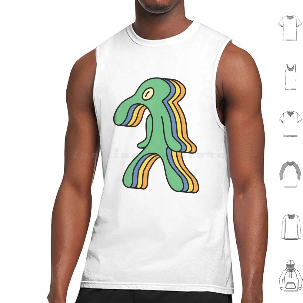 Squidward Painting Artwork-Bold And Brash-Tank Tops Print Cotton Squidward Bold Brash Squidward Painting Squidward