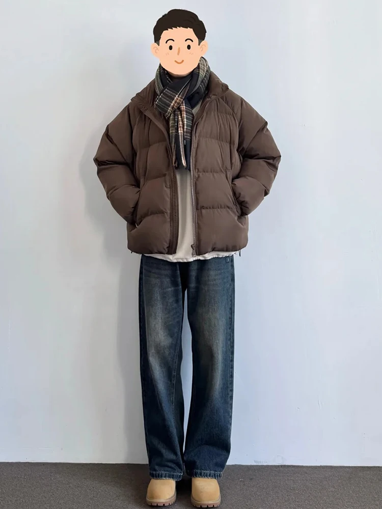 

Retro American Sle Men's Jeans Spring Autumn Boots Matching Loose Straight Leg Jeans High Street Vibe Wear Resistant