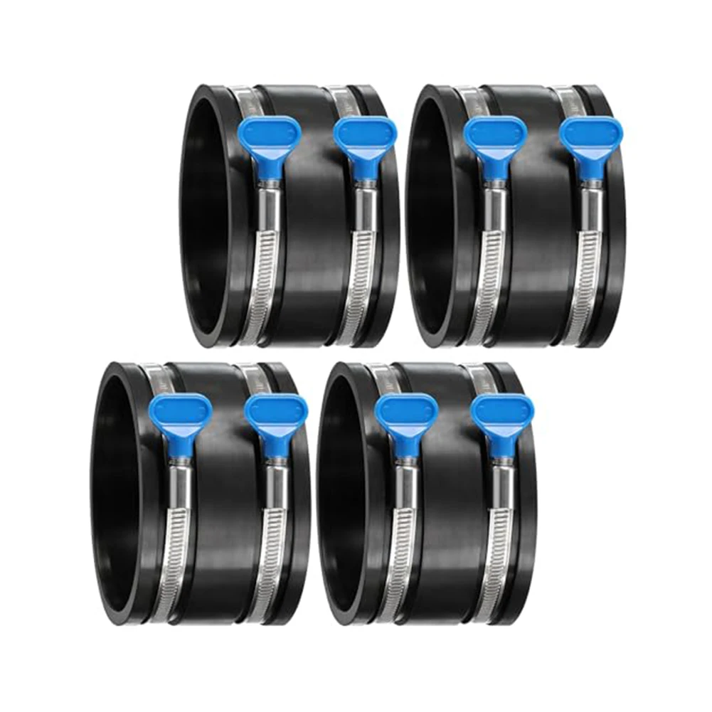 4 Pack Stainless for Steel Hose Clamps with Blue Handle for Dust Collection Systems 13-19mm Hose ID for Quick Release Function
