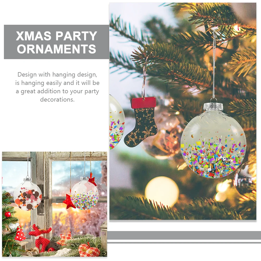 

36Pcs Transparent Delicate Xmas Ball Ornaments Hanging Decors for Christmas Tree Home Decoration Gifts Christmas Ball Ornaments