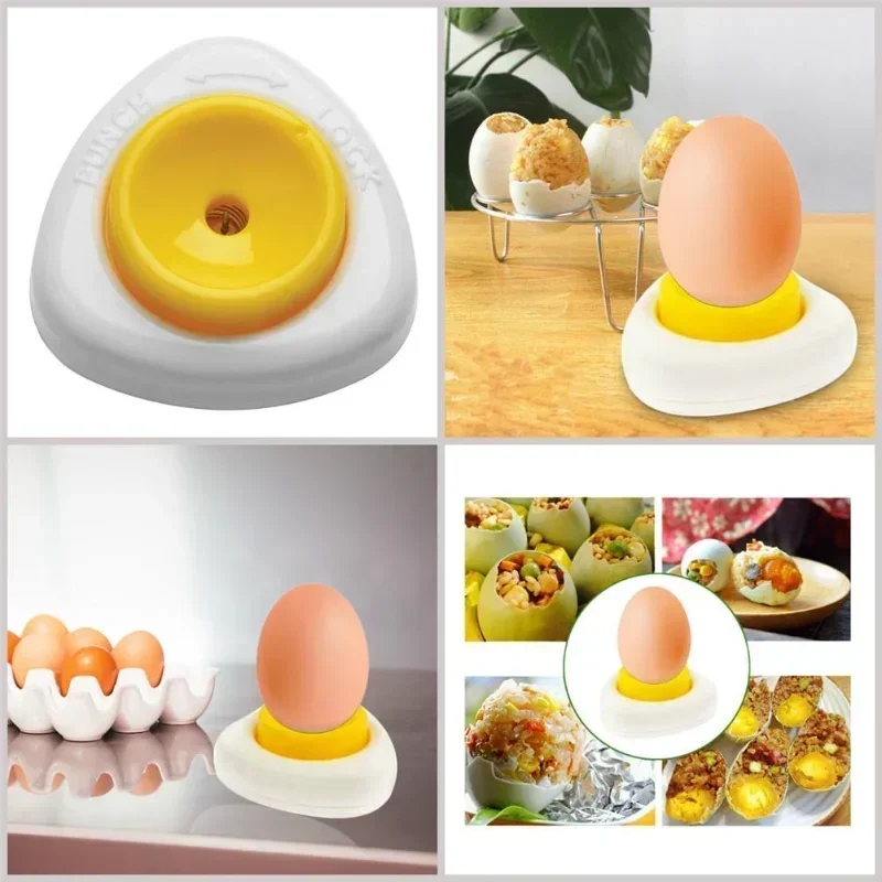 Egg Piercer Hole Seperater Bakery Tools Egg Puncher Piercer Kitchen Gadgets Egg Holder No Hand Injury Kitchen Essentials