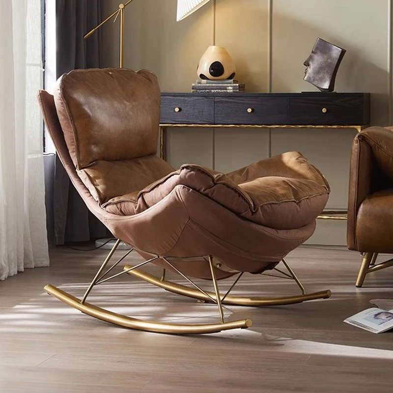 

Luxury Nordic Living Room Chairs Rocking Lounge Gaming Bedroom Chairs Designer Reading Comfortable Fauteuil Salon Home Furniture