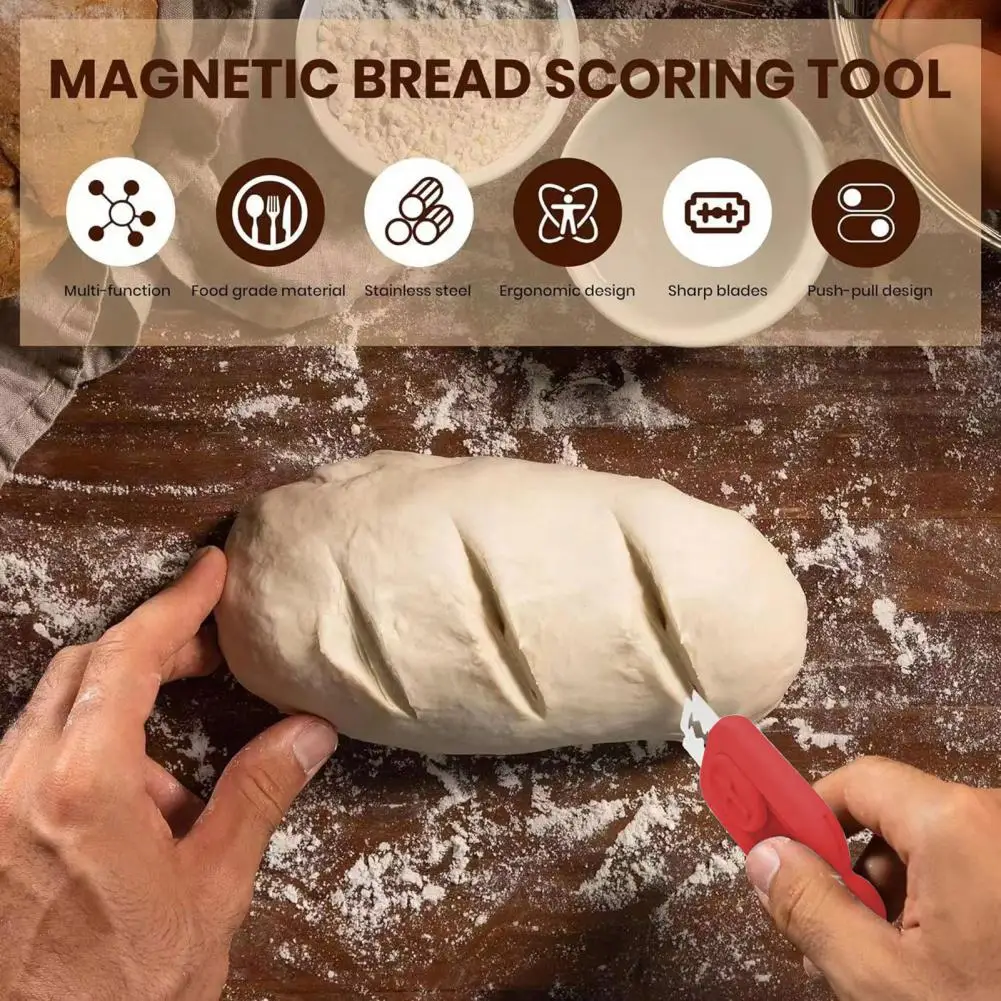 Bread Lame Cutter Set Homemade Sourdough Dough Scribing Tool with 5 Replacement Blades Bread Scoring Knife Baking Accessories