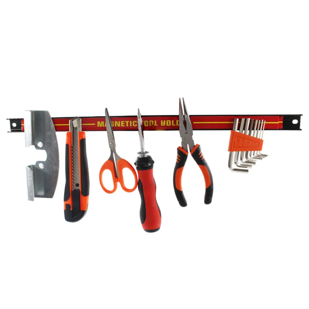 Magnetic Tool Holder Storage Organizer Garage Wall Mount Rack Strip Space-Save Power Magnet Organizer Magnetic Tool Holder Strip