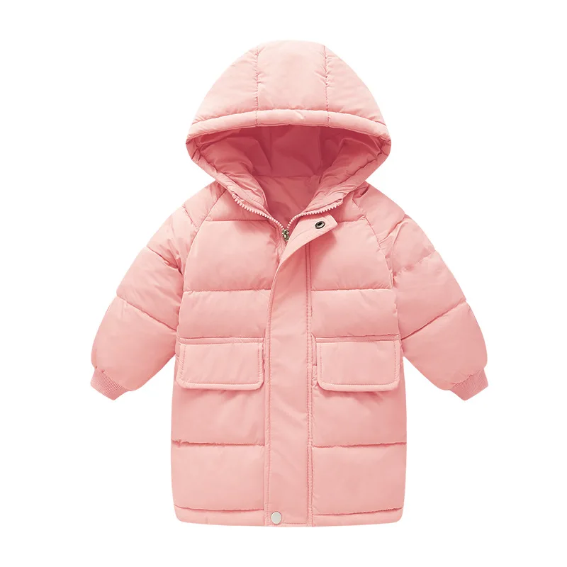 Children's down jackets for girls, medium to long styles for boys, over the knee sizes for boys, medium to large sizes for child