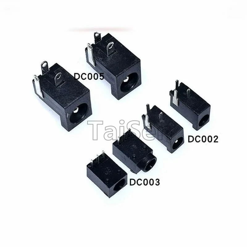 10 قطعة تيار مستمر مقابس الطاقة DC-002 DC003 DC003A DC005 قابس طاقة موصلات المقبس 5.5*2.1 مللي متر 1.3*3.5 مللي متر