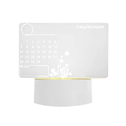 Tablero de notas creativo LED luz nocturna USB tablero de mensajes Luz de vacaciones con bolígrafo regalo para decoración lámpara de noche