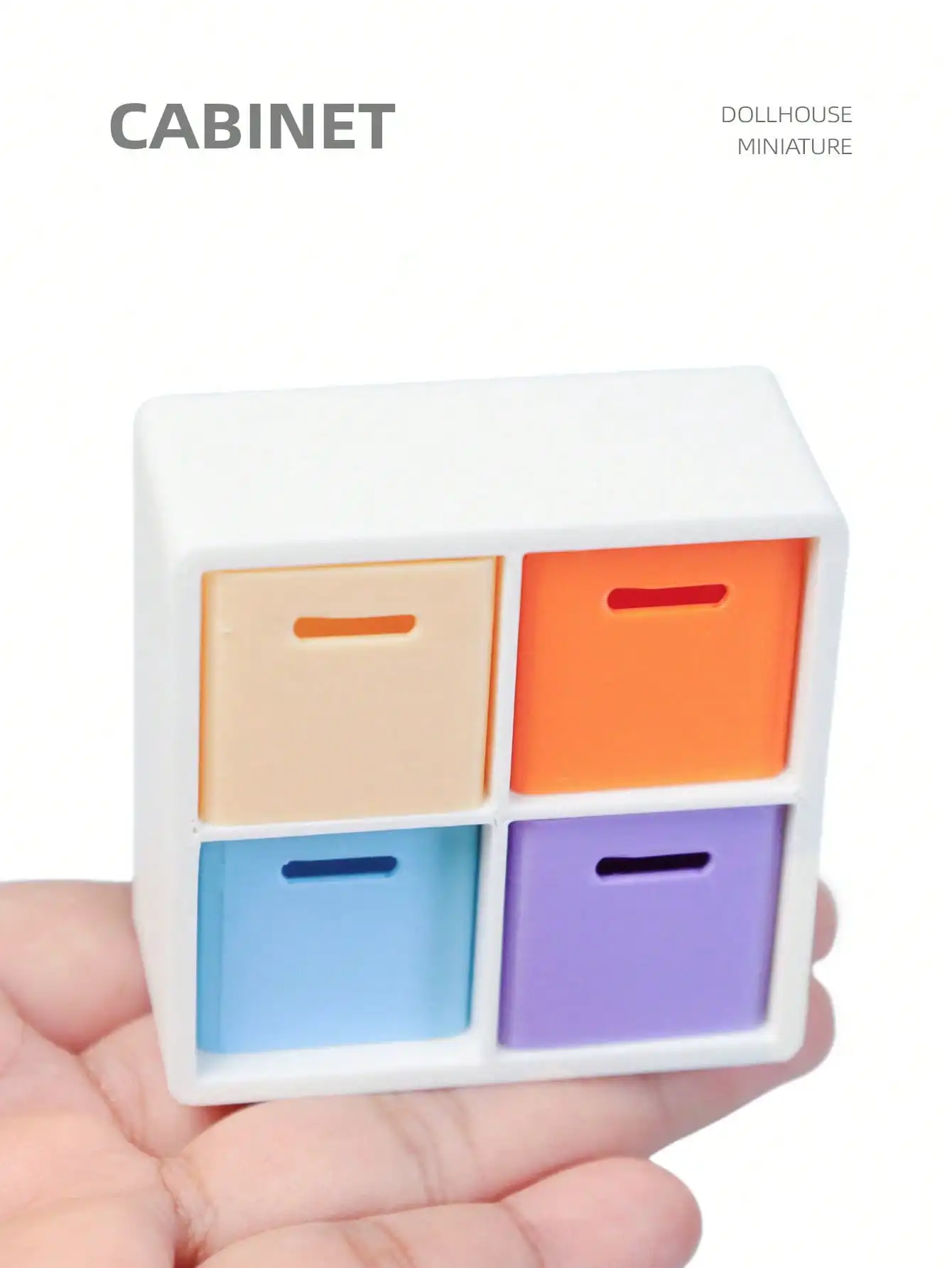 1Set Dollhouse Miniature Furniture: 1/12 Scale Miniature Multifunctional Storage Box DIY Rack,Desk Decor For Study Room Scene