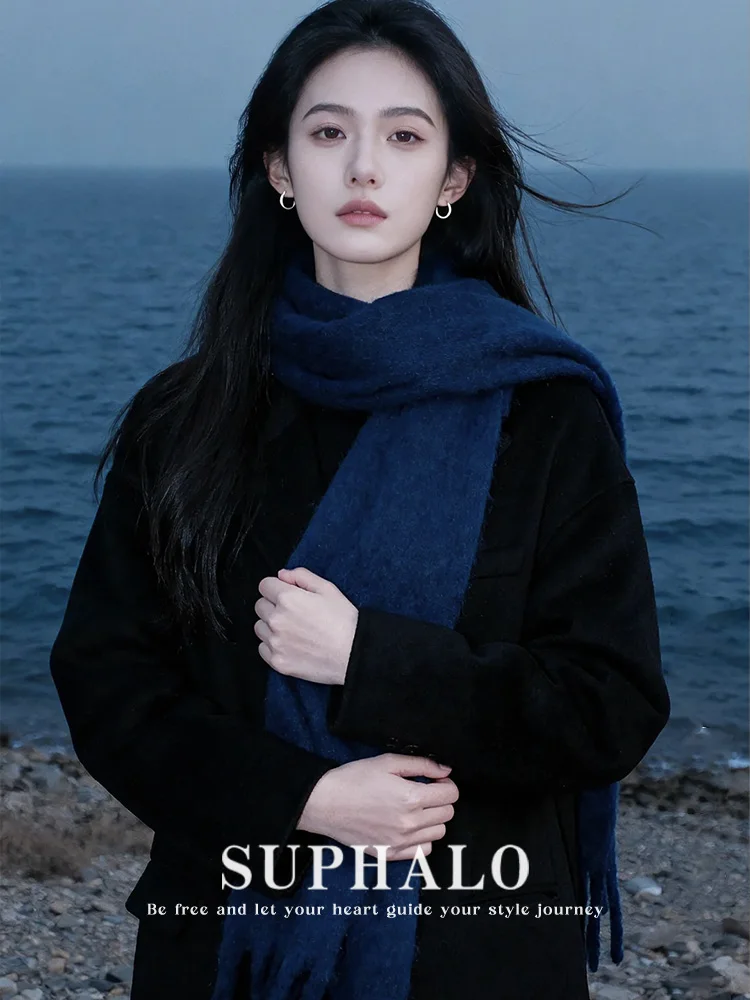 sup-deep-blue-woolen-scarf-women's-winter-faionable-warmth-aosphere-tassel-long-rectangle-korean-sle-scarf