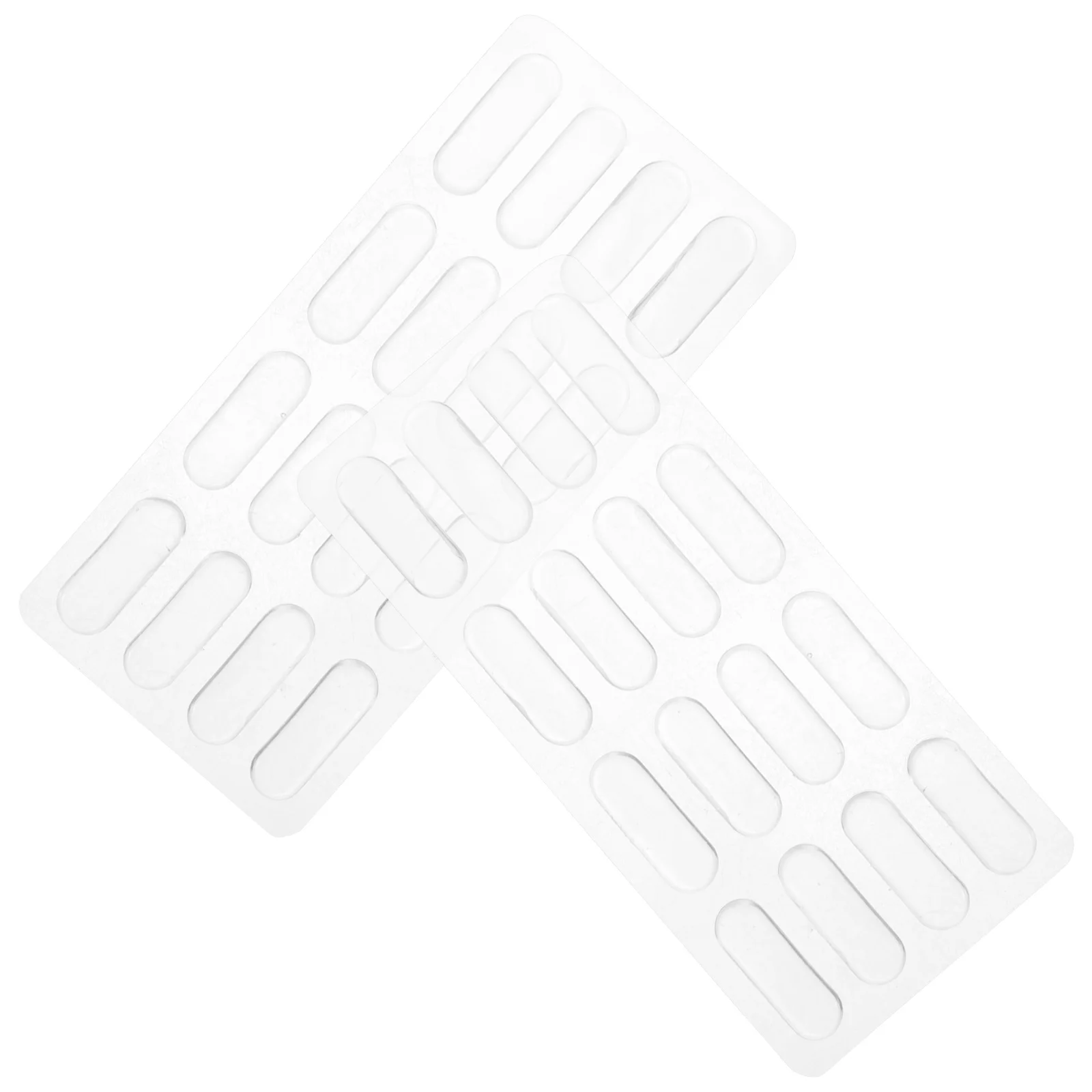 

2 Pcs Clear Silicone Bumper Strips for Cabinet Door Drawer Furniture Wall Protector Non Anti Collision Strip