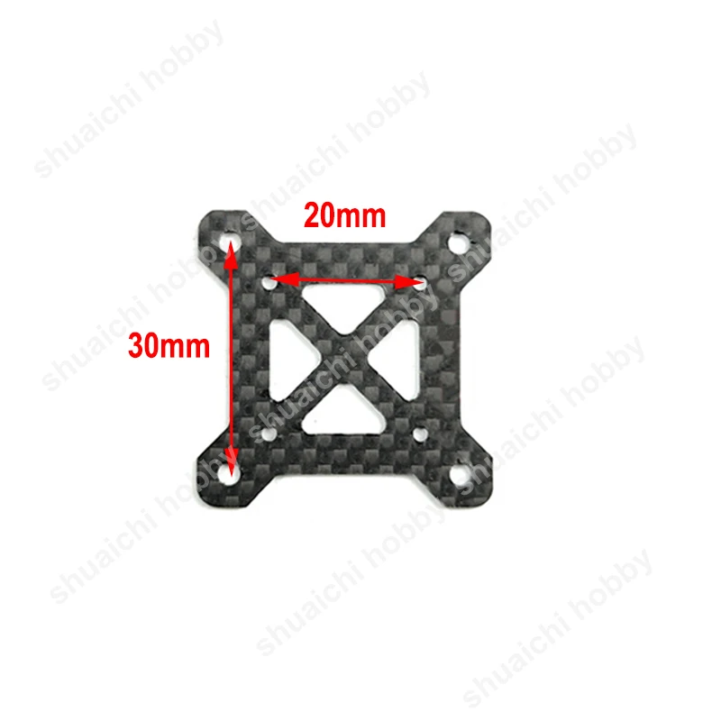 2PCS Carbon Fiber Converter Plate Hole Distance 30/25/20/16mm M2 M3 Flight Controller ESC Adapter Board for RC FPV Racing Drone