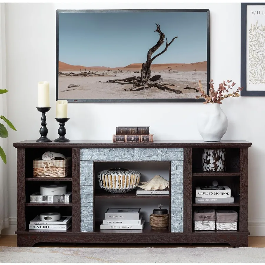 

58-дюймовая подставка для телевизоров с диагональю до 65-дюймового развлекательного центра с местом для хранения вещей для гостиной ТВ-консоль для спальни медиаконсоль f