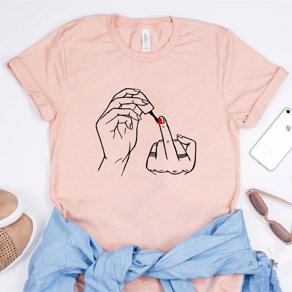 Feminist T-shirt Nail Polish T-shirt Girl Power Shirt Delicate Girl Shirt Gift for Girl Gift for Best Friend Women Fashion Shirt