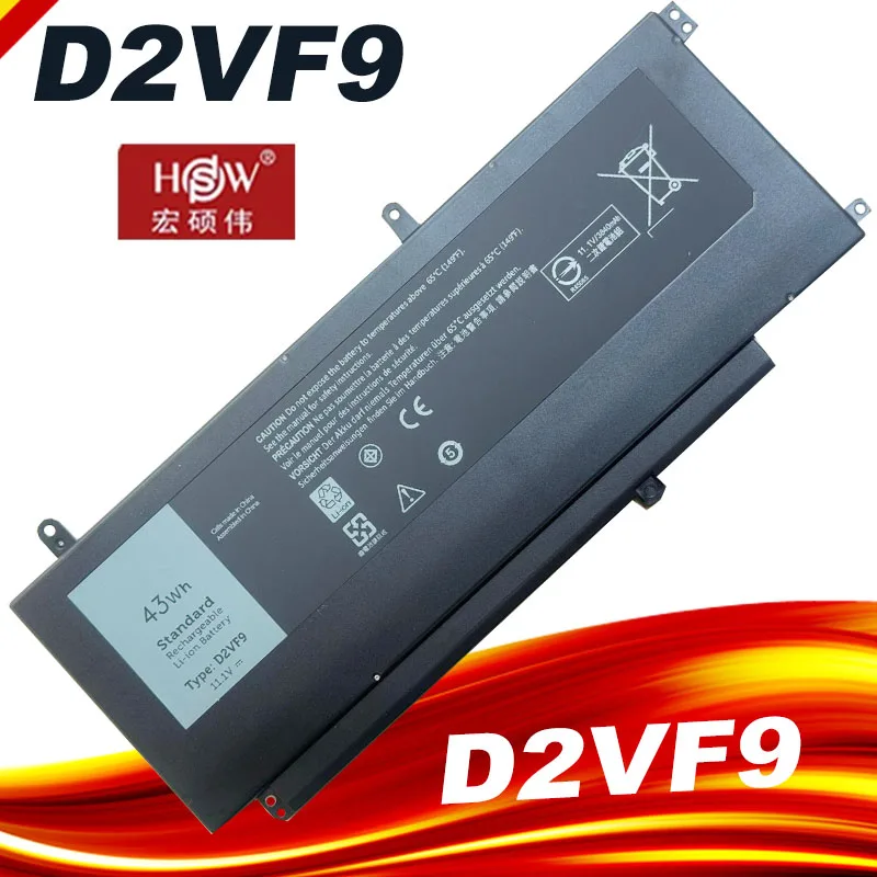 New 43Wh D2VF9 0PXR51 Battery for Dell Inspiron 15 7547 7548 Vostro 14 5000 5459