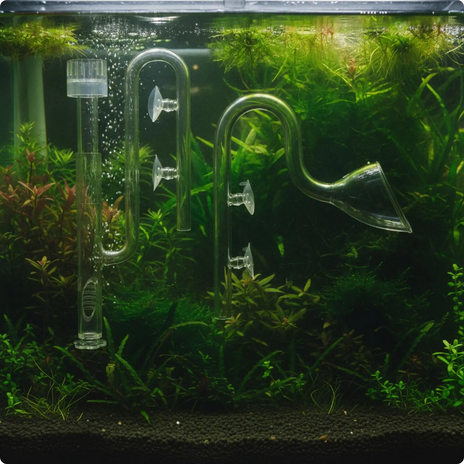 Aquarium Filter Inlet and Outlet Transparent Aquarium Lily Pipe Set Lily Pipes Slim for Aquascapers, Planted Tanks - view 5