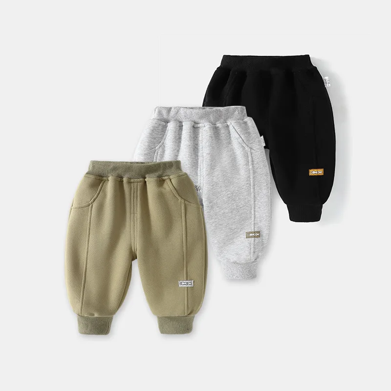 

2026 Spring Autumn Boys Pants Vintage Sport Sweatpants Kids Letter Patch Casual Joggers 0-6Y Children Children Trousers