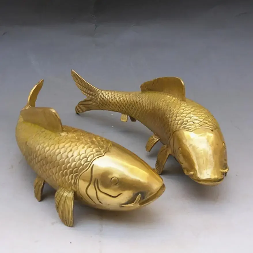 Pure copper metal handicraft ornaments for fish statues