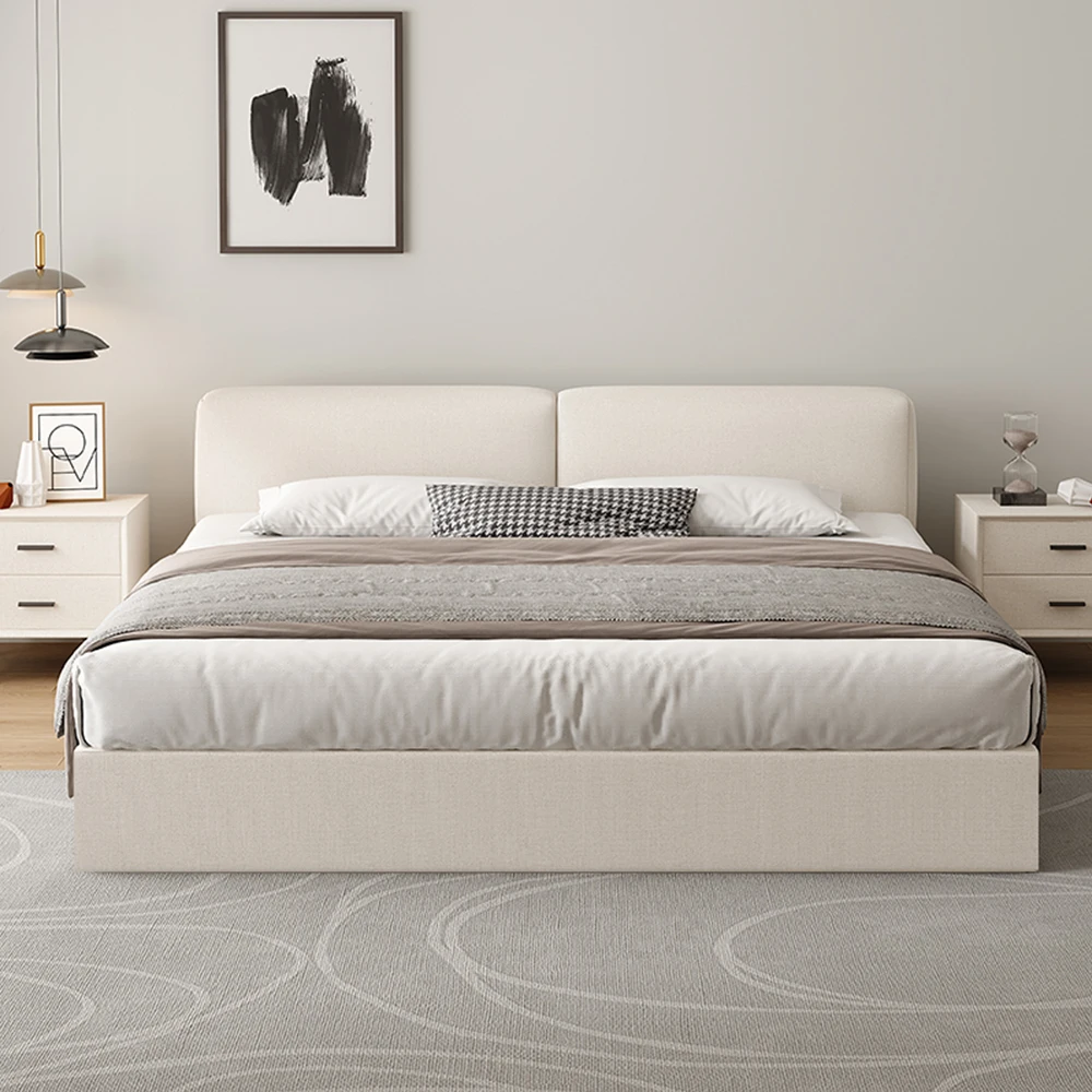 Pure Sponge Vacuum Roll Packed Box Fabric Upholstered Durable Eco-Friendly Foshan Factory Modern Style Compressible Modular Bed