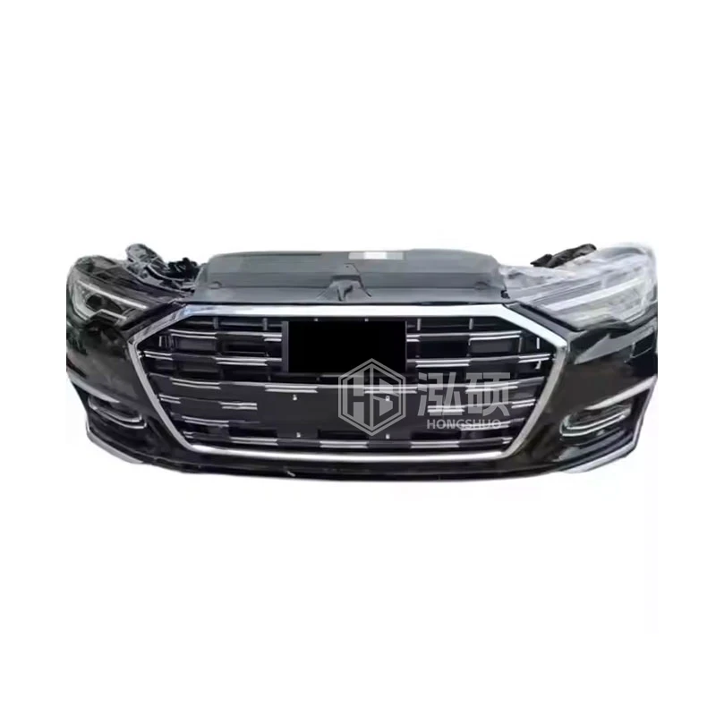 High Quality Front Bumper for A6 Easy Installation RS Style ABS Plastic with Fog Light Cut-Outs for Upgrade Replacement