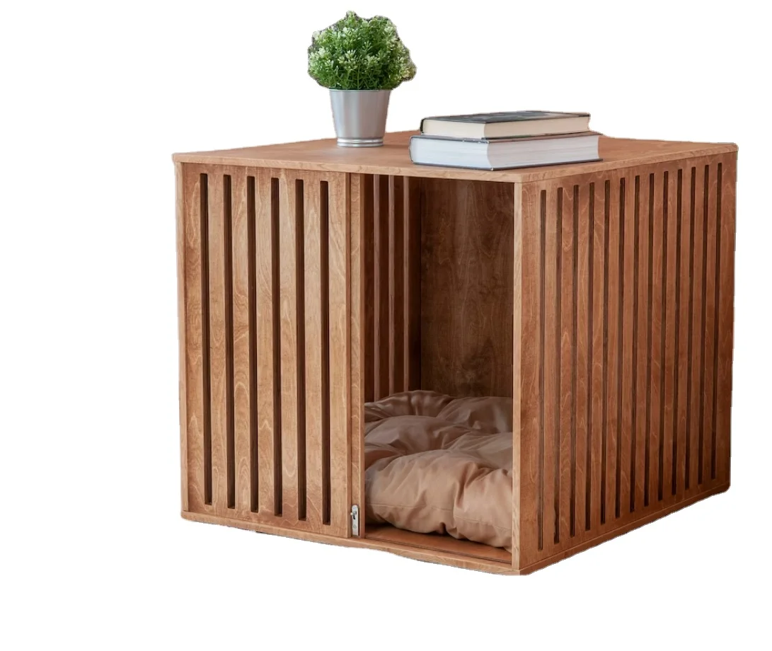 Beliebtes Haustierhaus, modernes Hundehaus, Hundebett, Holz, Haustierhaus, Hundebox
