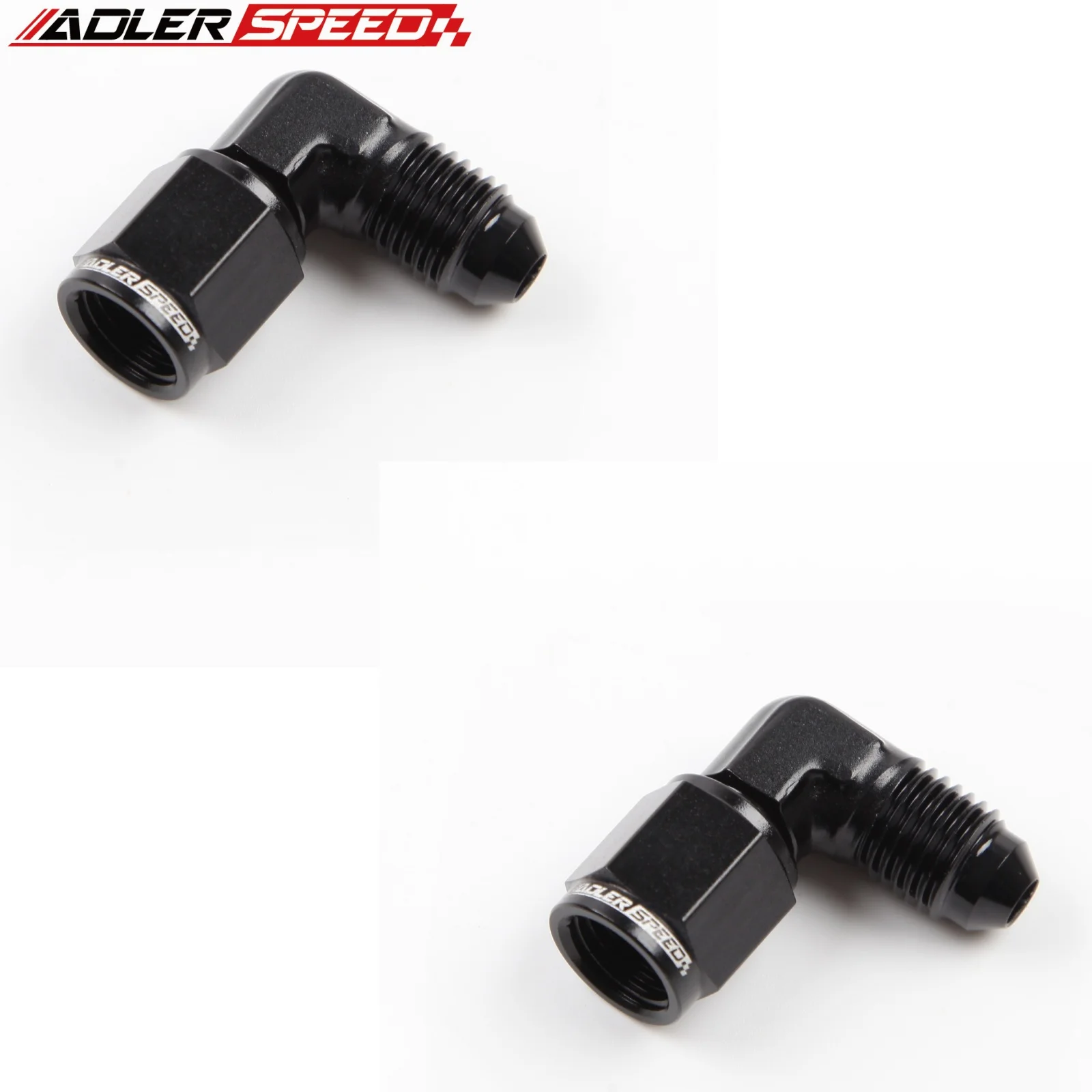 90 Degree AN Male To AN Female Swivel Adapter Oil Fuel AN Fitting Aluminum Forged Fitting Blue/Black AN3/AN4/AN6/AN8/AN10/AN12