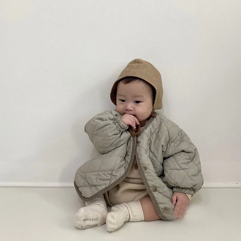 2024 Winter New Baby Long Sleeve Warm Coat Solid Children Casual Jacket Thicken Boys Girls Clothes Infant Loose Windproof Coat