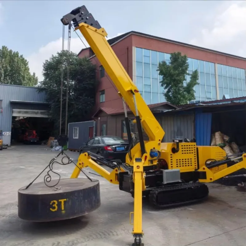Customized 3 Ton Crawler Spider Crane Self Propelled Telescopic Crane Hydraulic Telescopic Boom Mobile