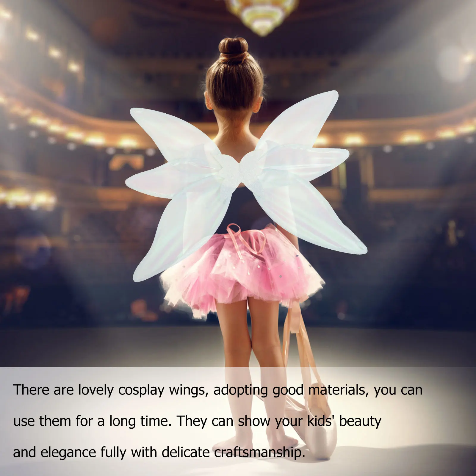 

1Set Decorative Fairy Wing for Easy Wear Light Wing Prop for Birthday Party Photo Shoot Fun Activities