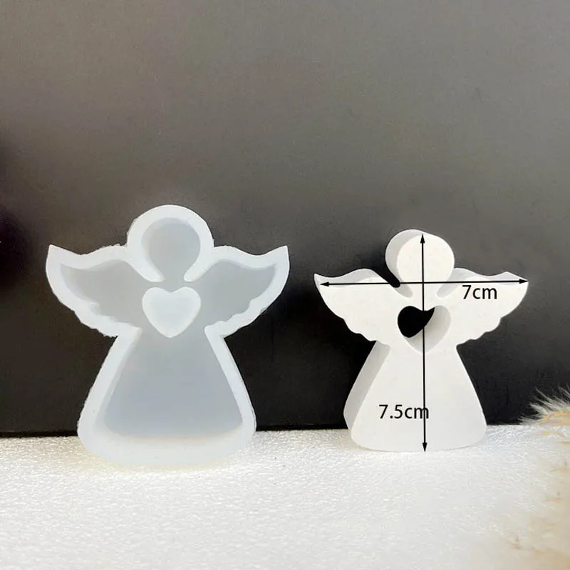 Love Angel Gypsum Mold Candle Silicone Mold DIY Epoxy Resin Dropping Glue Cement Tool Chocolate Baking Molds Home Decor Gifts