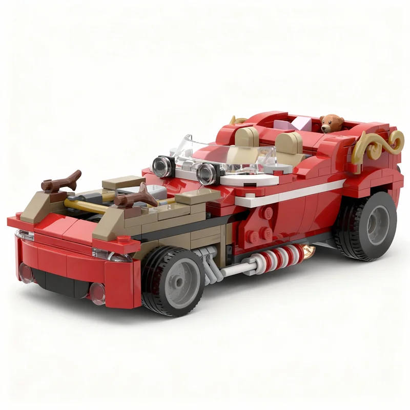 388pcs MOC Santa S Holiday Hot Rod City Champions Model Building Blocks Construction DIY Brick Idea Kids Christmas Gifts Toy