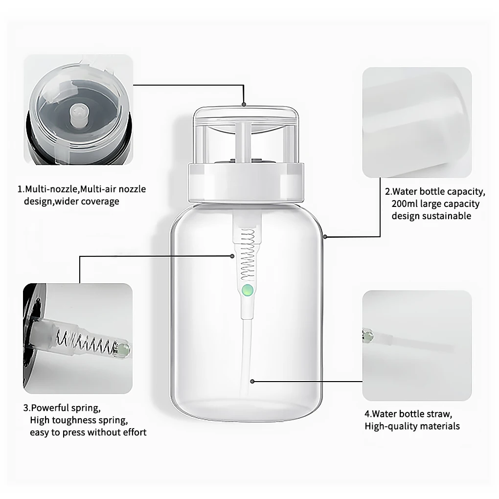 Distributeur de pompes africaines, bouteille transparente lavable dcClear