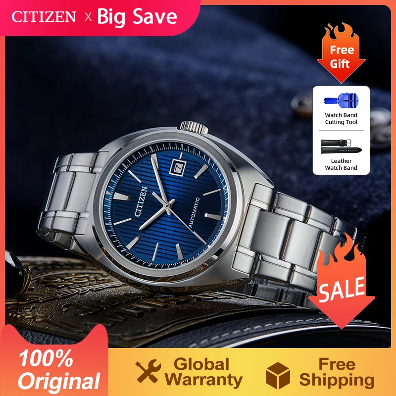 Original CITIZEN Japanese Watch For Men Automatic Mechanical Watches Stainless Steel 100m Waterproof Business Watchs NJ0100-71L