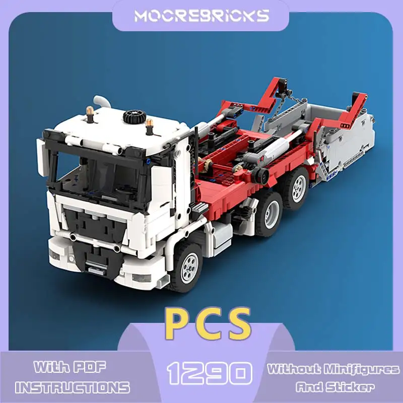 City Vehicle Skip Loader Model Technology Bricks MOC-140401 Freight Transport Truck Building Blocks Display Toy Children's Gift