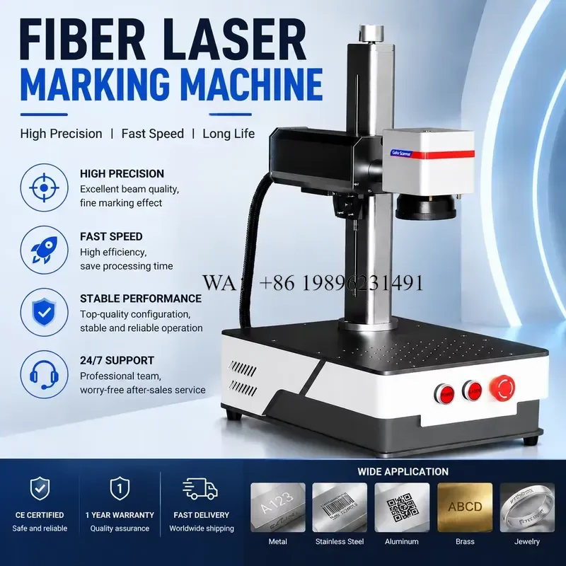 Wmwmnu for Raycus Max Jpt IPG 20W 30W 50W Fiber Marking Engraver Etching for Metal Steel Plastic
