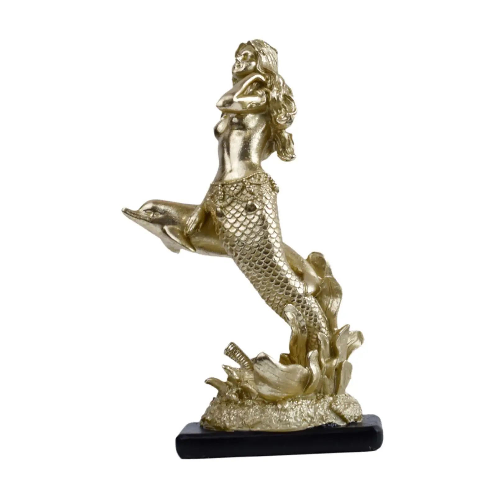 

Mermaid Statue Centerpiece Collection Art Figurine Delicate Gift Tabletop Ornament for Bedroom Home Office Bookshelf Living Room