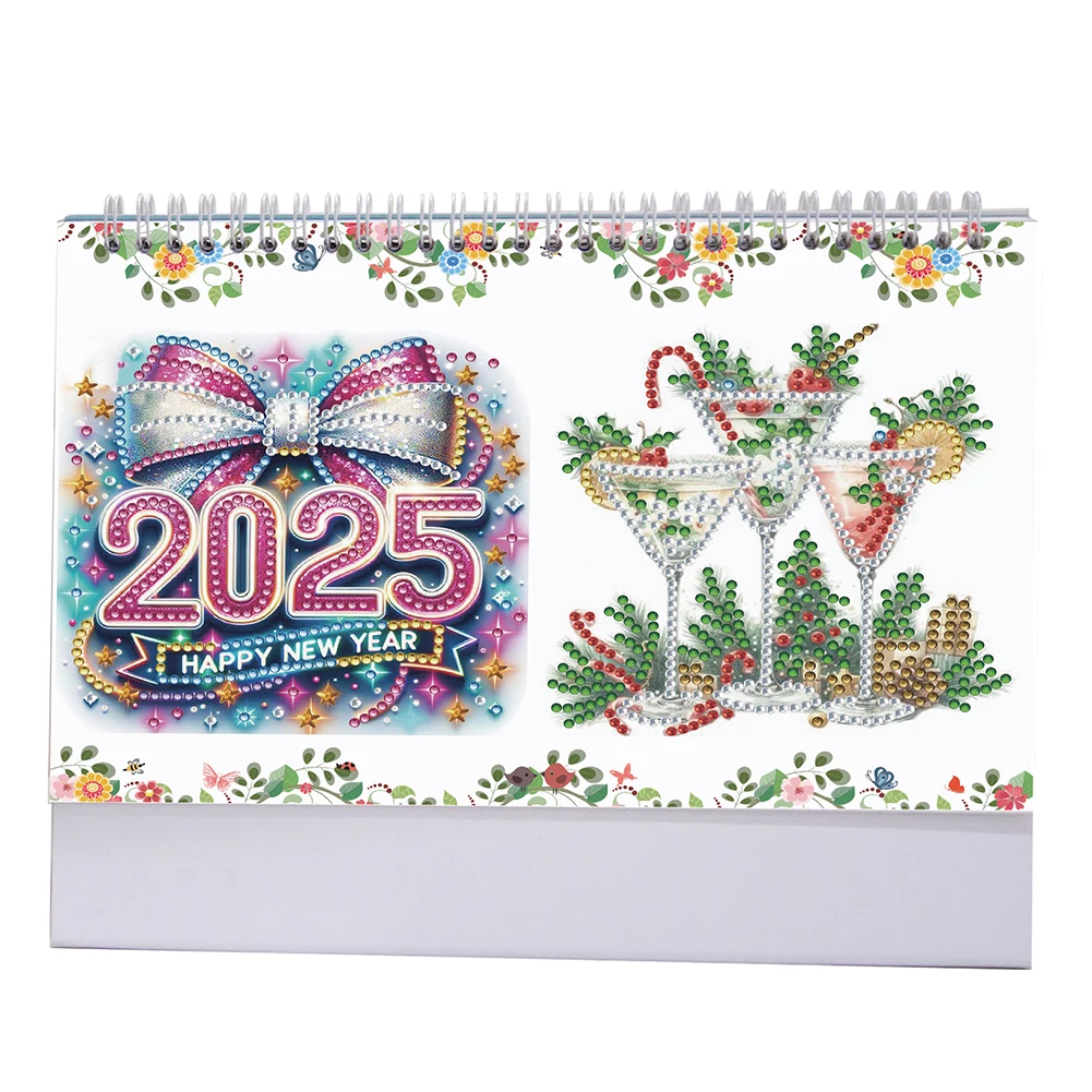 2025 Special Shape Cup Desktop Diamond Standing Calendar 5D DIY Diamond Art Tabletop Decorations Diamond Painting Desktop Decors
