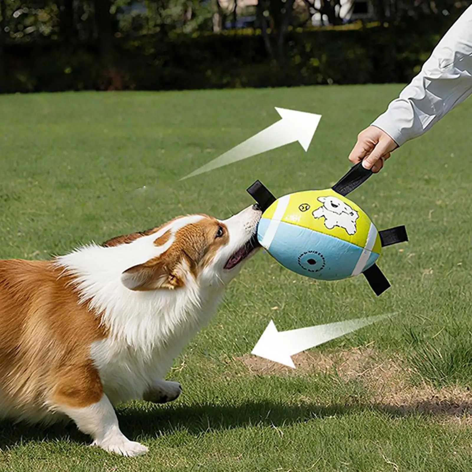 Dog Toy Football Interactive Chewing Ball With Straps Interactive Dog Balls For Small Medium Large Breed Puppy Gum Health