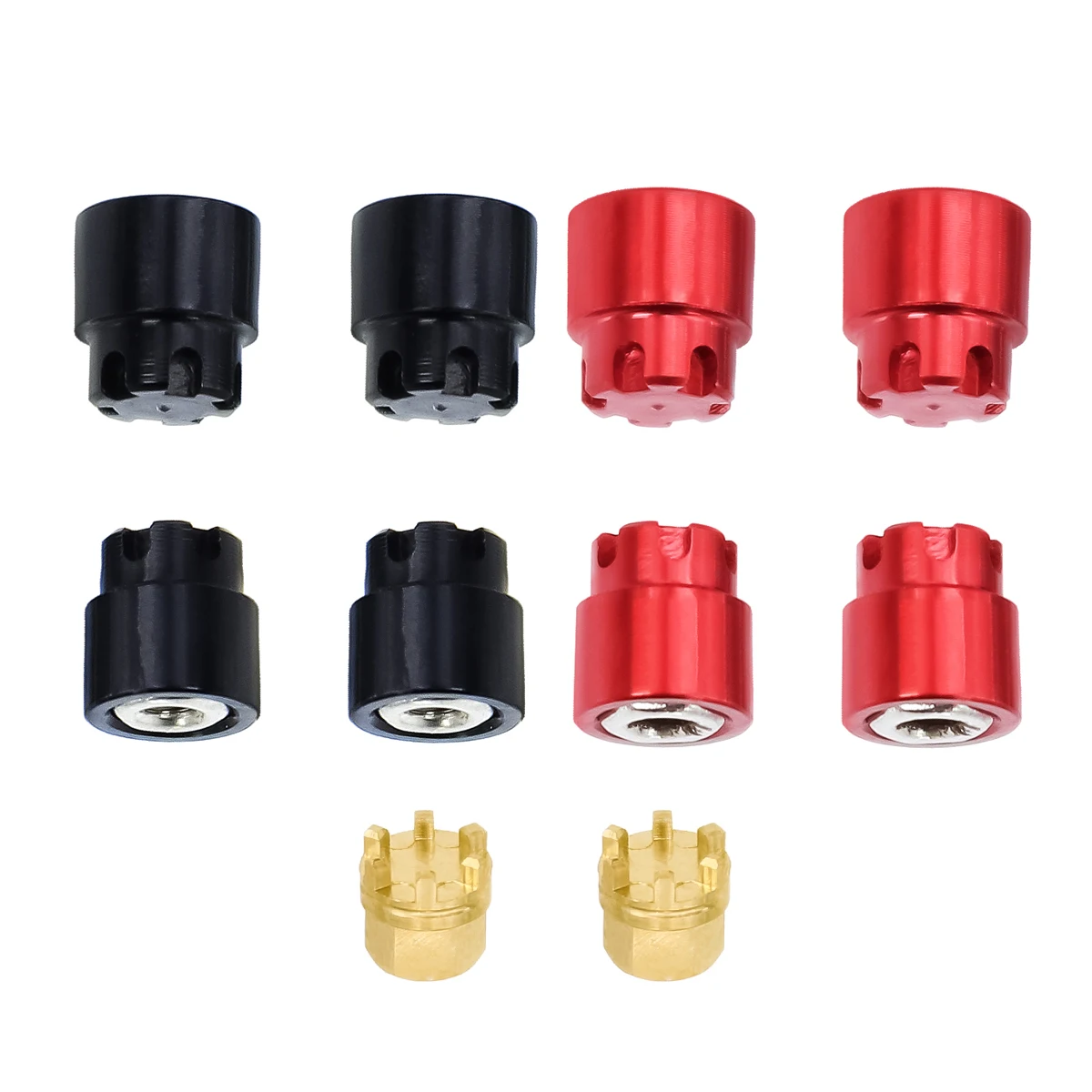 4Pcs Aluminum M2 Wheel Nuts Cap Locking Hubs For Axial SCX24 Deadbolt C10 Gladiator Bronco 1/24 RC Crawler Car Upgrade Part