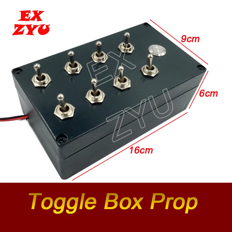 

Toggle Box Prop Real Life Game Turn the knobs to correct positions to Unlock Escape Room Prop EX ZYU