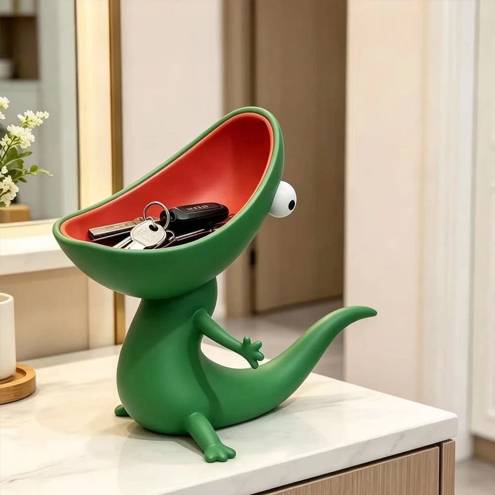 Lizard Mouth-Shaped Soap Box Decoration 3D Printed Craft Ornament, Storage Box
