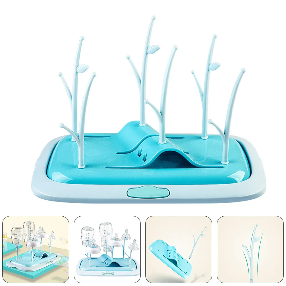 

Сушилка для бутылочек, органайзер для детских бутылочек, сосок и молокоотсосов, дизайн в виде ветви дерева, большая вместимость, дренажная станция