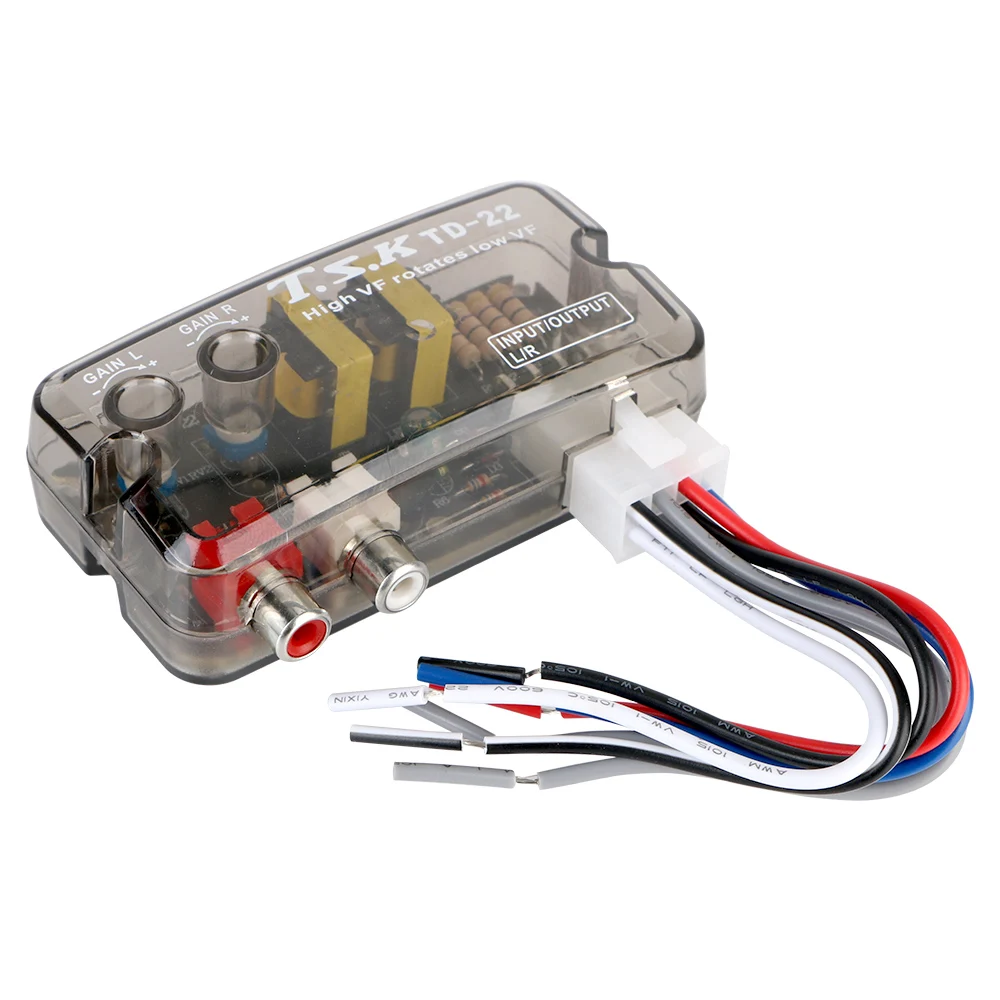 Adaptador conversor 12v, linha de frequência ajustável, subwoofer para carro, conversores de rádio stero, conversor de áudio para carro, rca estéreo