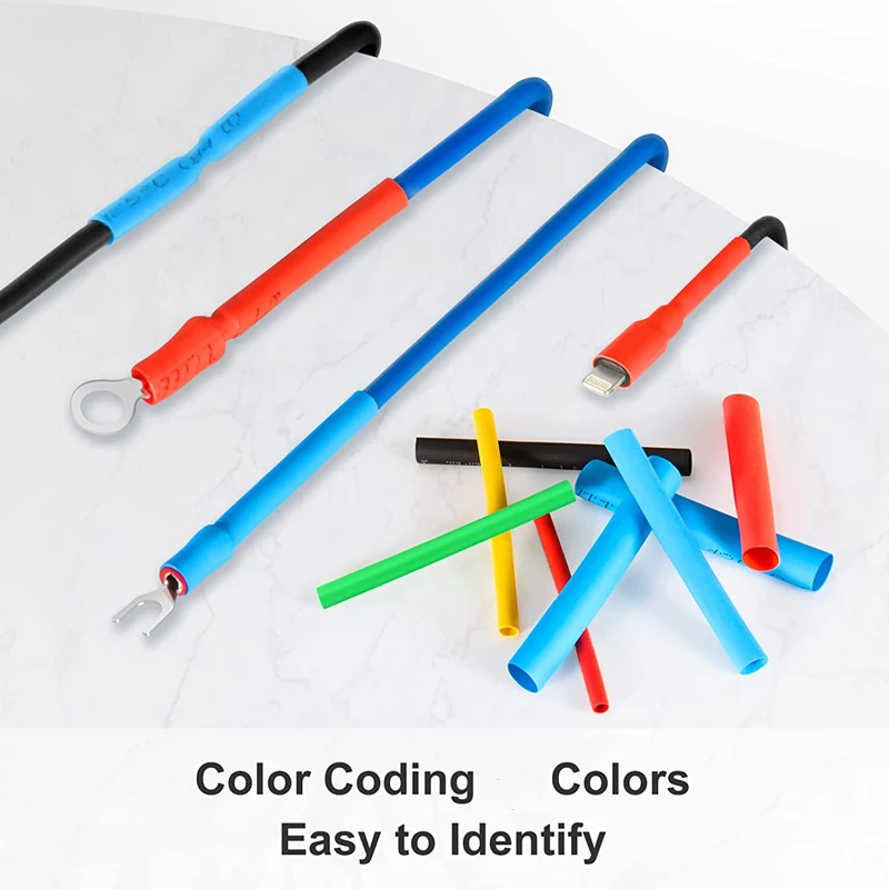 New 127-800pcs Heat Shrink Tube Thermoresistant Heat-shrink Tubing Wrapping Electrical Connection Wire Cable Insulation Sleeving